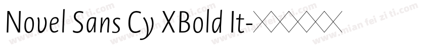 Novel Sans Cy XBold It字体转换